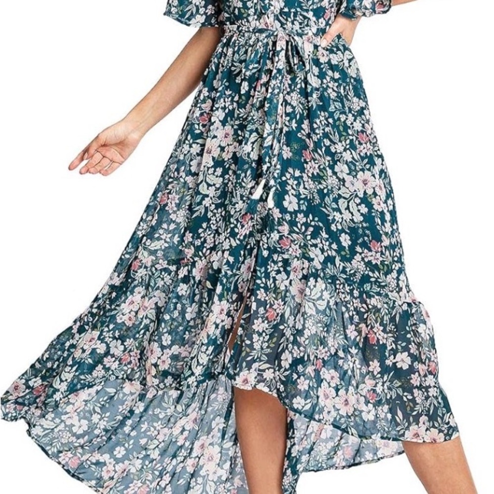 Lovestitch Teal Floral Dress